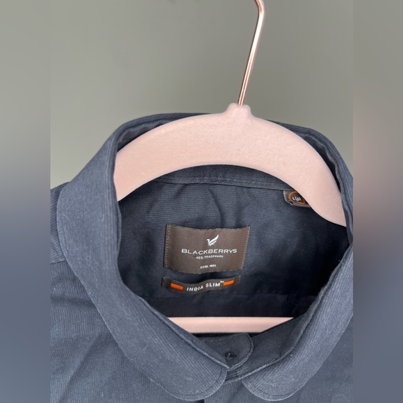 BlackBerry Black Formal Shirt India Slim Large Button Down - Picture 11 of 16